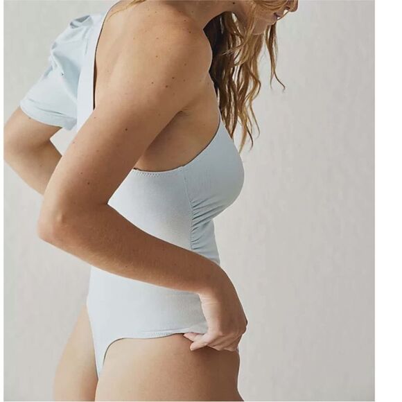 FREE PEOPLE | INTIMATELY NEW Somethin’ Bout You Blue Bodysuit Women’s Size Small - Picture 3 of 13